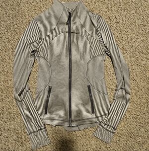 Lululemon Athletica Grey Striped Hoodie